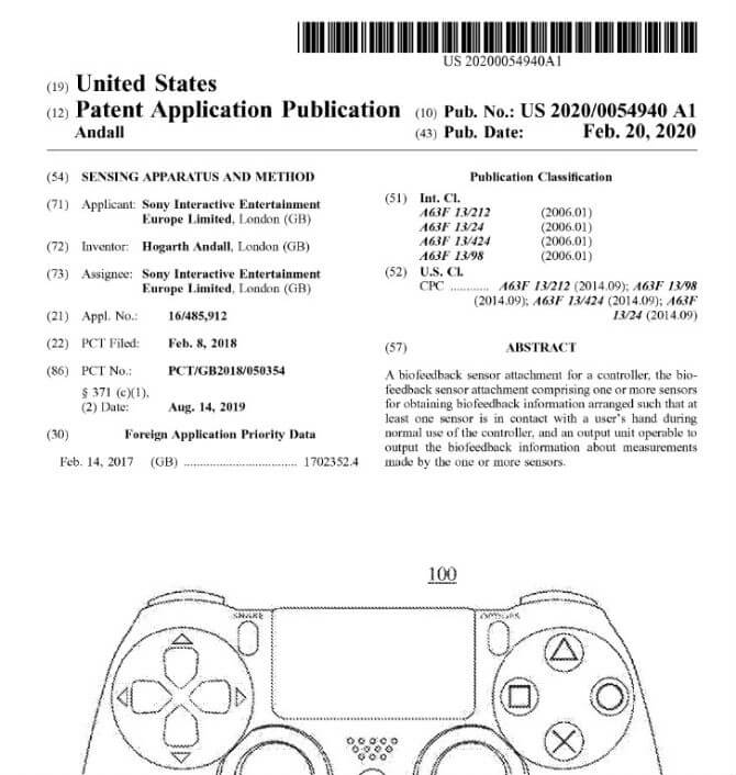Патент Sony на новые датчики геймпада PS5