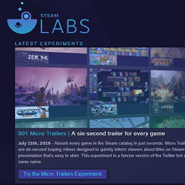 Вышла новая функция Лабораториях Steam (Steam Labs)