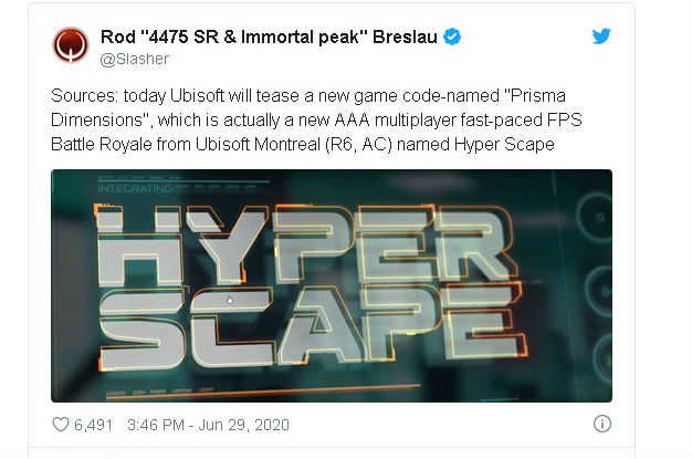 Информация про новую королевскую битву Hyper Scape от Ubisoft