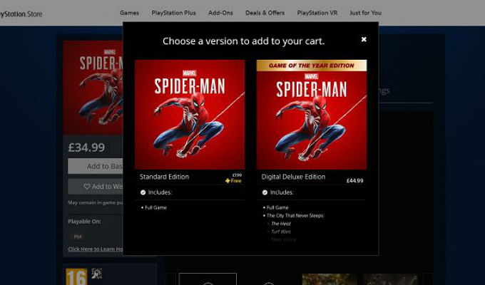Человек-паук на PlayStation 4 (PS Plus)