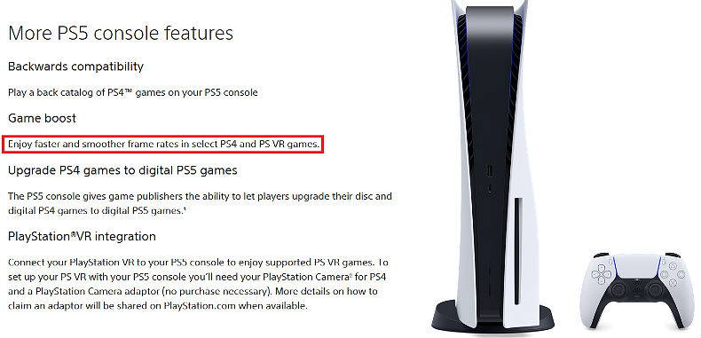 Запись о играх PS4 на PS5 с повышенным FPS